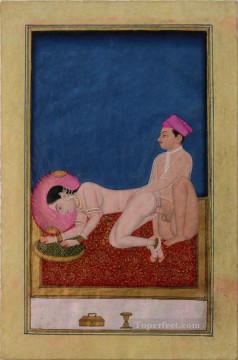 ヌード Painting - Kalpa Sutra または Koka Shastra のセクシーなアーサナ